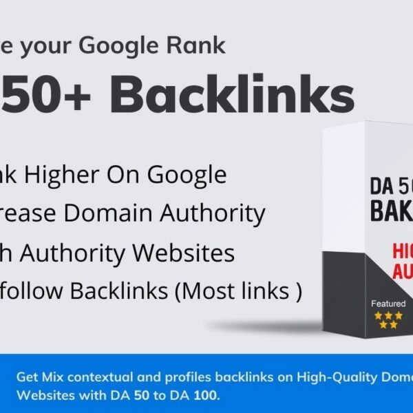 DA (Domain Authority) 50+