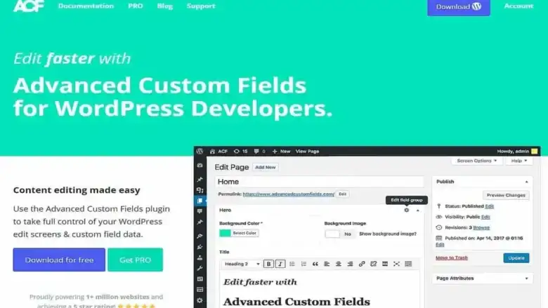 حقول WordPress المخصصة, Advanced Custom Fields, تخصيص محتوى WordPress