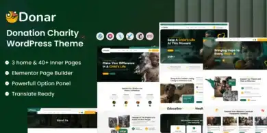 ثيم WordPress الخيري, منصات جمع التبرعات, مواقع المنظمات الأهلية
