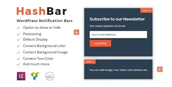 HashBar WordPress