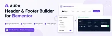 Aura Header Footer