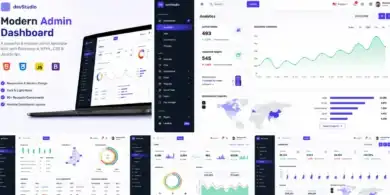 لوحة تحكم إدارية, قالب Bootstrap 5, نموذج لوحة معلومات