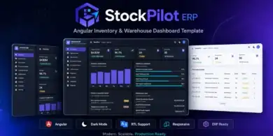 قالب إدارة المخزون, لوحة تحكم ERP, قالب Angular