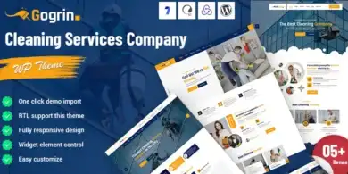 ثيم WordPress للتنظيف, مواقع خدمات التنظيف, Gogrin