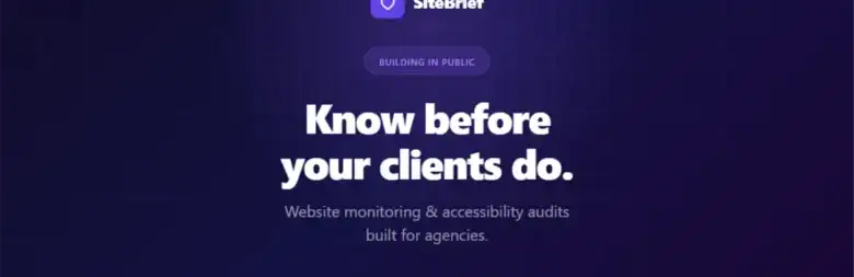 SiteBrief Monitor: تحتاج