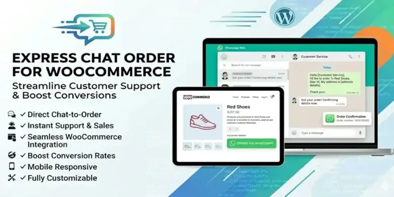 تحويل عربات التسوق إلى WhatsApp, حل المبيعات الإلكترونية, تطبيق WooCommerce