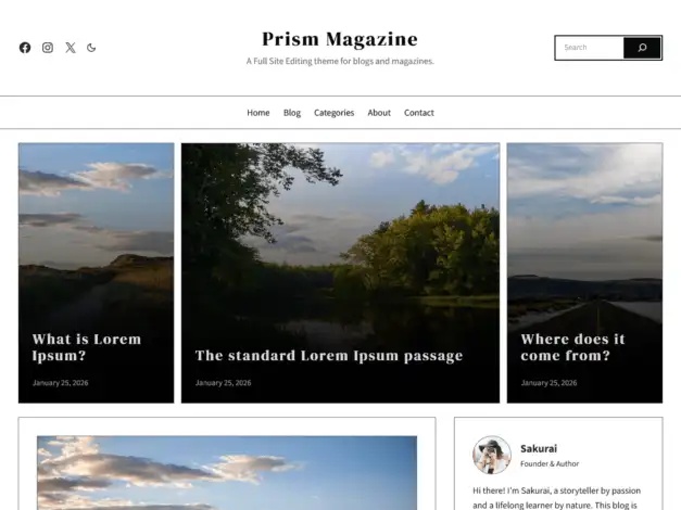 قالب Prism Magazine