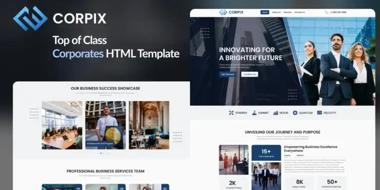 ثيم Corpix للشركات, ثيم WordPress احترافي, مواقع الشركات الإلكترونية