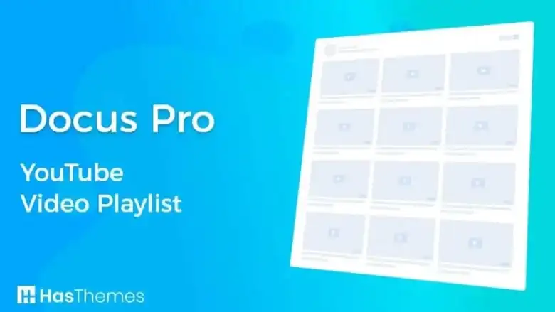 قائمة تشغيل YouTube, عرض الفيديوهات على ووردبريس, Docus Pro