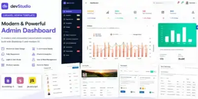 لوحة تحكم إدارية, قالب Bootstrap, تصميم سريع الاستجابة