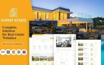 قالب العقارات, تصميم مواقع عقارية, قالب Real Estate