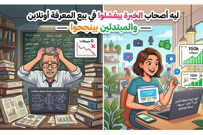 بيع المعرفة أونلاين, التسويق الرقمي للخبراء, نجاح المبتدئين في الإنترنت