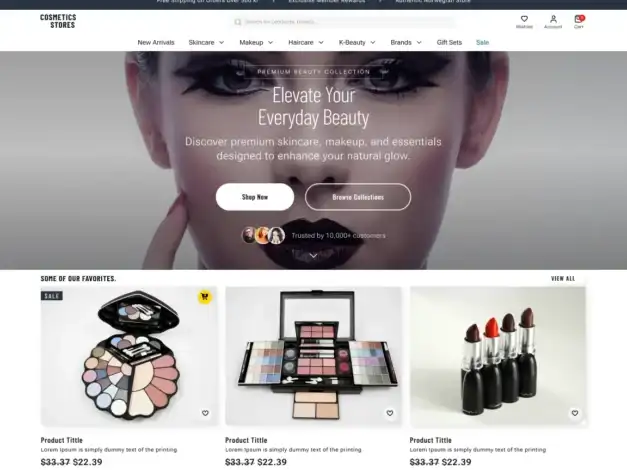 قالب Cosmetics Stores: