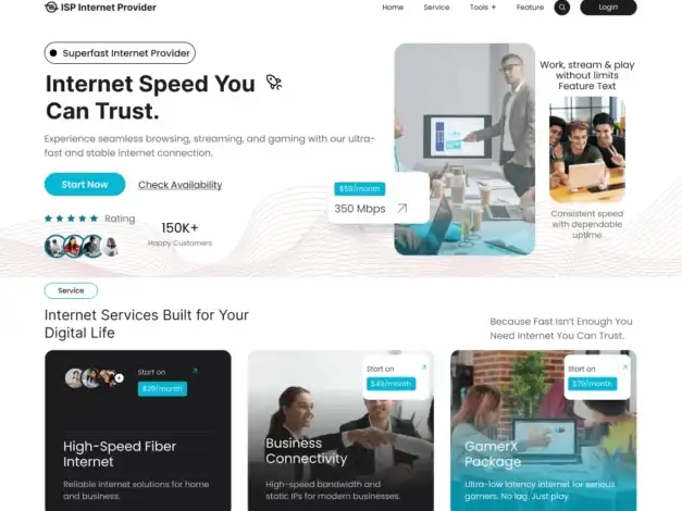 قالب ISP Internet Provider