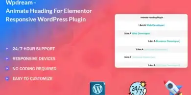 تحريك العناوين, إضافة Elementor, ووردبريس