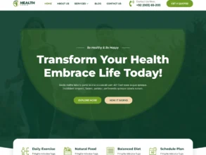 قالب ووردبريس صحي, تصميم موقع تدريب صحي, قالب Bosa Health Coach