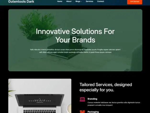 قالب Gutentools Dark: