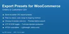 Export Presets for WooCommerce
