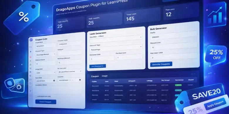 كوبونات خصم الدورات, إضافة LearnPress, زيادة مبيعات الدورات