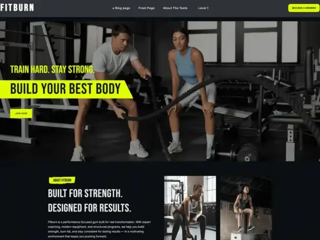 قالب Fitburn ووردبريس