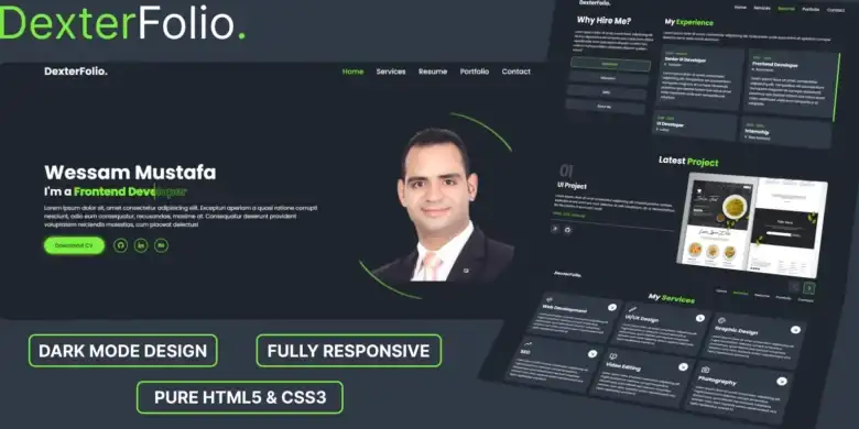 قالب DexterFolio: الخيار