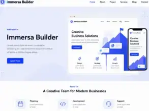 قالب Immersa Builder, تصميم مواقع الأعمال, قوالب ووردبريس المرنة
