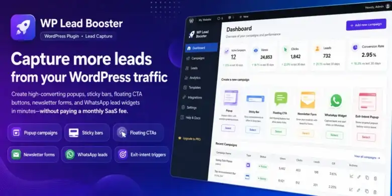 جمع العملاء المحتملين, زيادة التحويلات في ووردبريس, إضافة WP Lead Booster