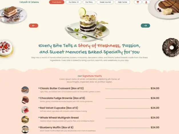 قالب Cakes and Bakery