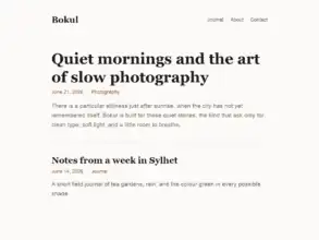 قالب Bokul, قوالب ووردبريس, قالب للمدونين