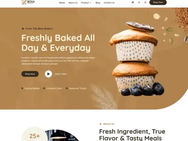 قالب Bosa Bakery