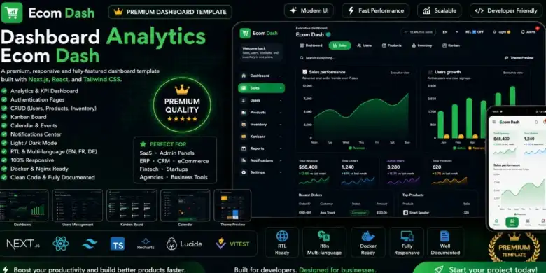 قالب Dashboard Analytics:
