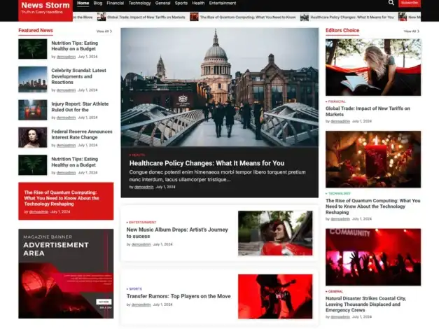 قالب News Storm