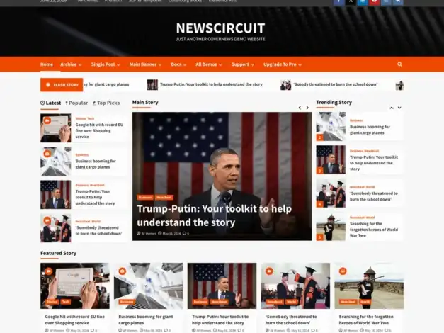 قالب ووردبريس للأخبار, قالب NewsCircuit, تصميم مواقع المجلات