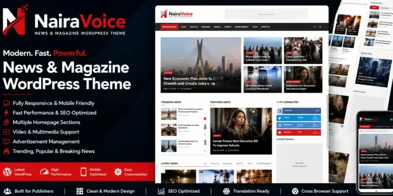 قالب NairaVoice WordPress