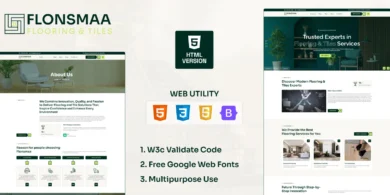 قالب الأرضيات والبلاط, تصميم مواقع شركات الأرضيات, قالب Flonsmaa