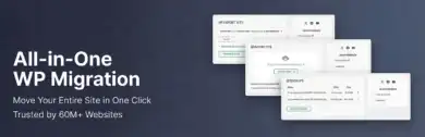 نقل مواقع ووردبريس, النسخ الاحتياطي, إضافة All-in-One WP Migration