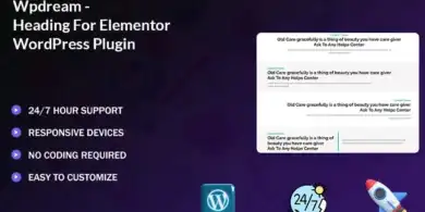 إضافة Wpdream, تصميم العناوين في Elementor, إضافات ووردبريس