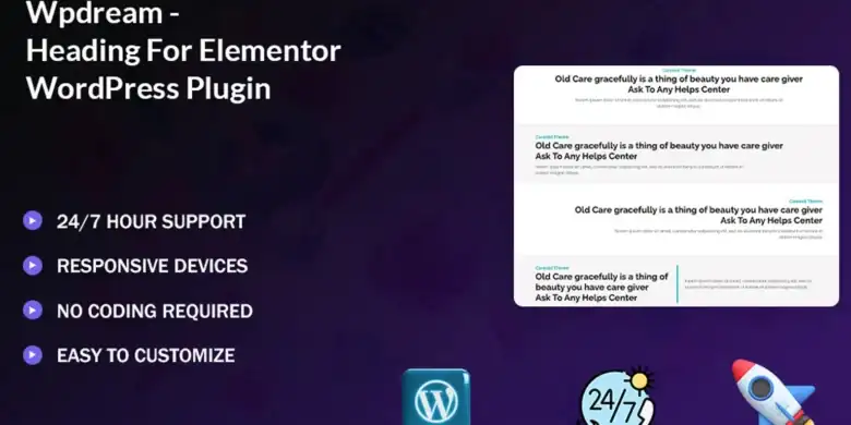 إضافة Wpdream, تصميم العناوين في Elementor, إضافات ووردبريس