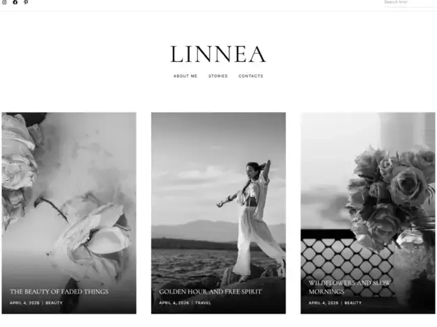 قالب Linnea, قوالب ووردبريس, مدونات نمط الحياة