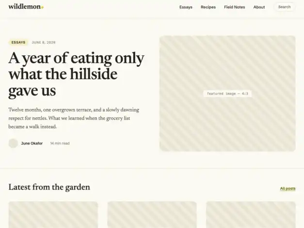 قالب Wild Lemon, قوالب ووردبريس, قالب تدوين تحريري