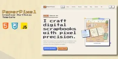 قالب PaperPixel, بورتفوليو HTML, قوالب البورتفوليو الشخصية