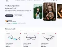 قالب متجر النظارات, تصميم متجر إلكتروني, قالب Optical Glasses