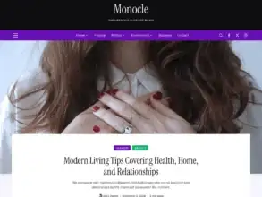 قالب Monocle, قوالب ووردبريس للمدونين, تصميم مدونة أنيق