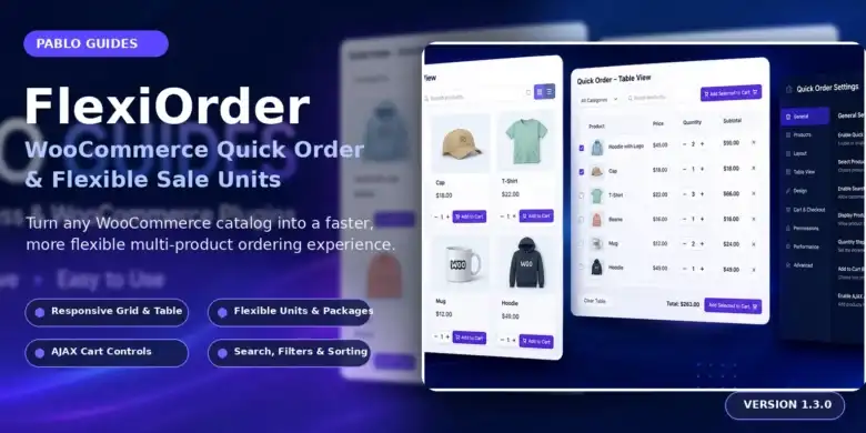 إضافة FlexiOrder, متجر ووكومرس, وحدات البيع المرنة