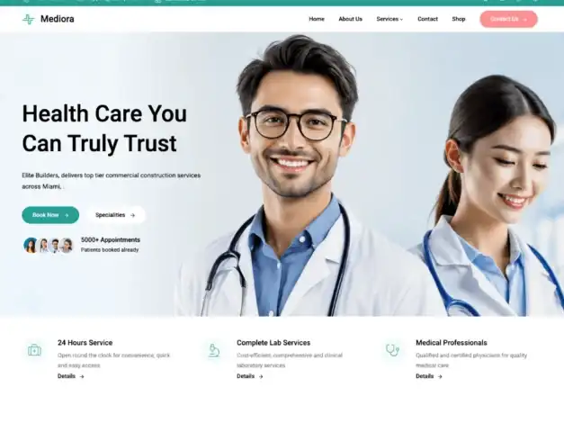 قالب Mediora الطبي