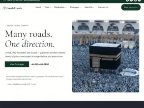 قالب ووردبريس للعمرة, موقع وكالة حج, قالب Umrah