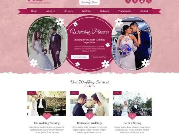 قالب تنظيم المناسبات, تصميم مواقع الفعاليات, قالب Event Planner