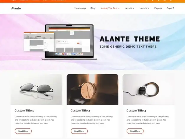 قالب Alante eStore, قوالب ووردبريس متعددة الأغراض, تصميم متجر إلكتروني