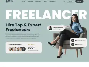 قالب ووردبريس للمستقلين, موقع بورتفوليو, Bosa Freelancer