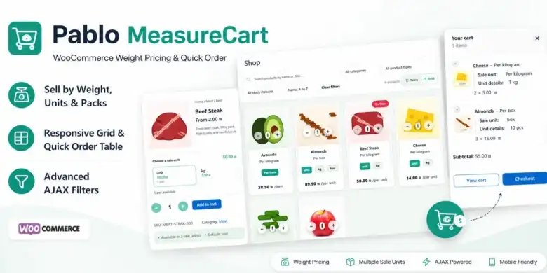 البيع بالوزن في ووكومرس, تسعير الوحدة, إضافة الطلب السريع